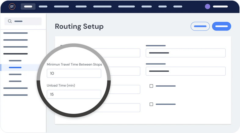 Route optimization dashboard