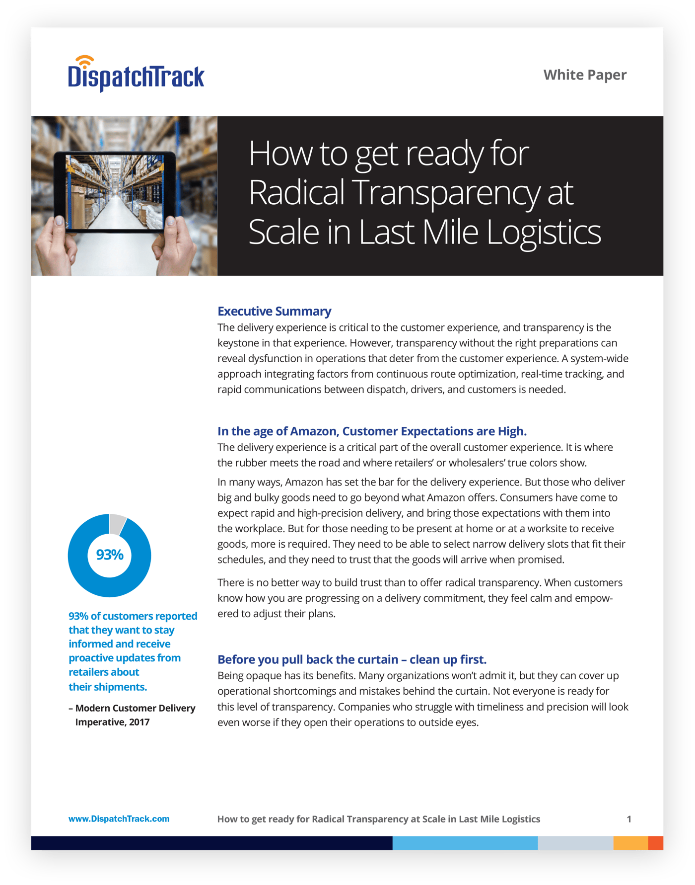 Transparency in last mile logistics Transparency in last mile logistics