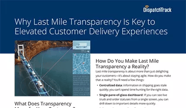 Last mile transparency