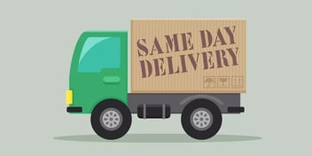 Same day dispatch and delivery