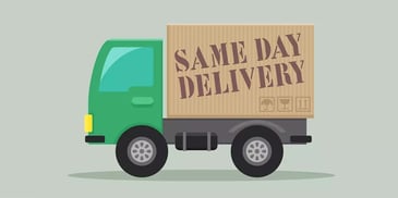 Same day dispatch and delivery