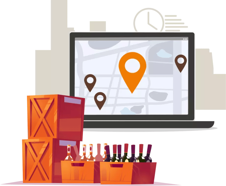 Spirits and wine delivery software