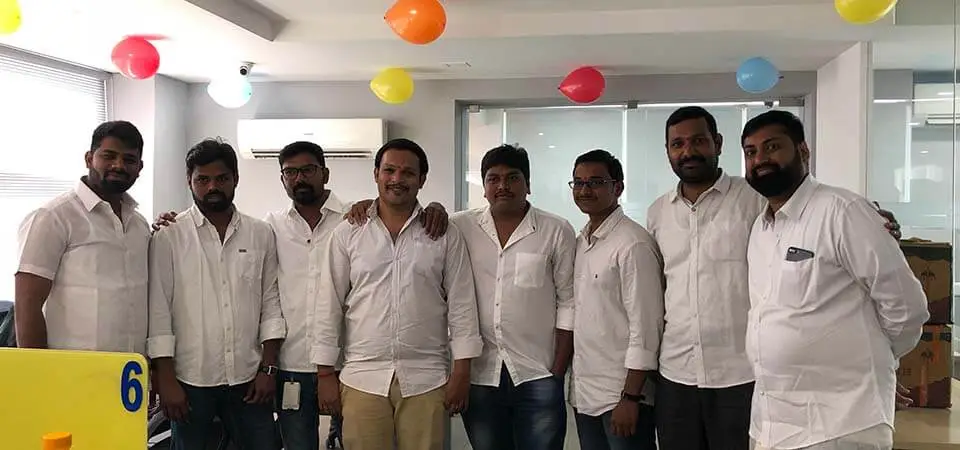 A group of India employees at a party