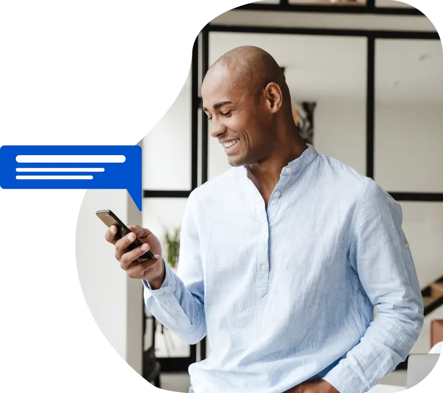 Customer receiving a delivery notification