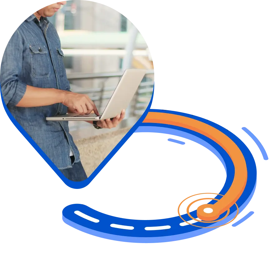 Illustration of DispatchTracks real-time visibility dashboard