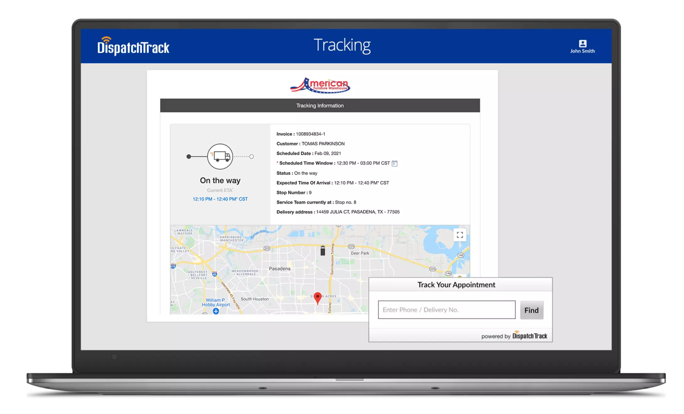 Real time order tracker Real time order tracker