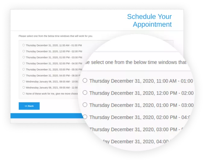 Self-schedule curbside pickup