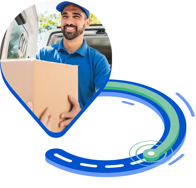 Illustration of DispatchTracks real time visibility for drivers